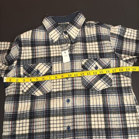 Vintage L.L. Bean Tartan Plaid Wool Shirt - Picture 6 of 17